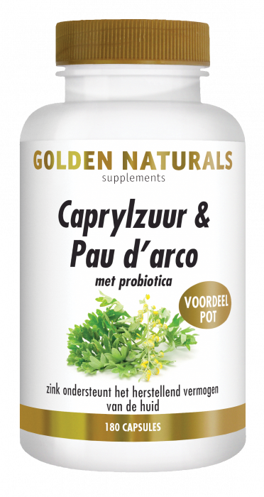 Caprylzuur & Pau d'arco met probiotica 180 vegetarische capsules