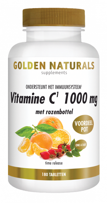 Vitamine C 1000 mg met rozenbottel 180 veganistische tabletten