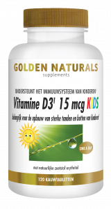 Vitamine D3 15 mcg KIDS 120 veganistische kauwtabletten