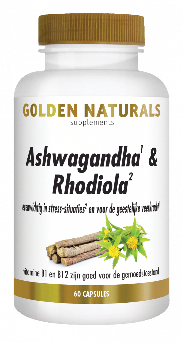 vitamine Vlek Metropolitan Golden Naturals Ashwagandha & Rhodiola kopen? - GoldenNaturals.nl