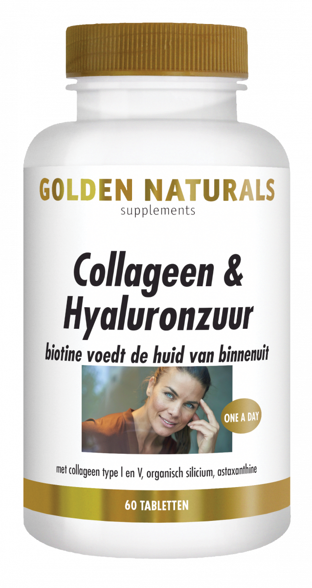 Golden Naturals Collageen & Hyaluronzuur - GoldenNaturals.nl