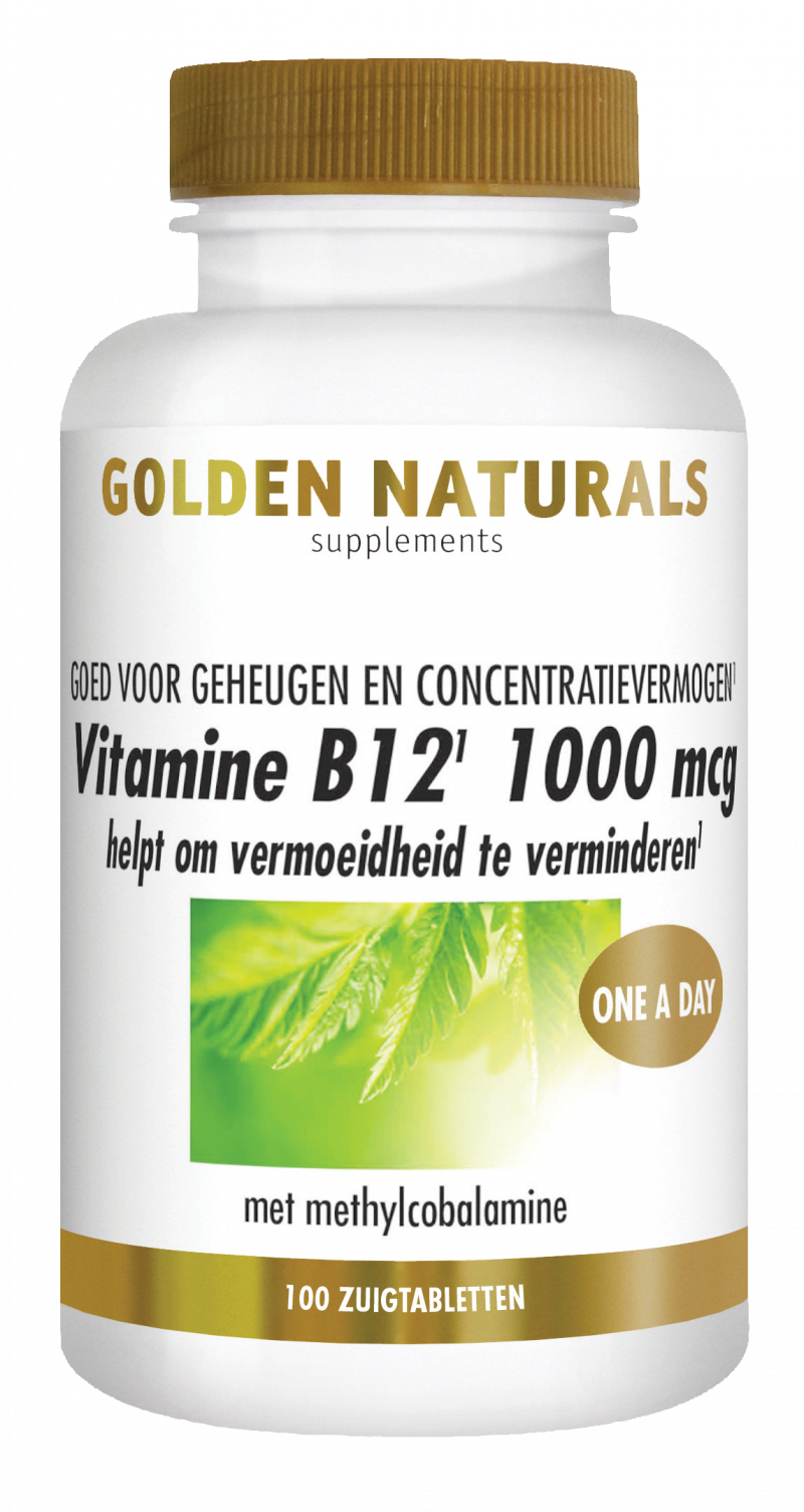 bijstand De slaapkamer schoonmaken streng Golden Naturals Vitamine B12 1000 mcg kopen? - GoldenNaturals.nl