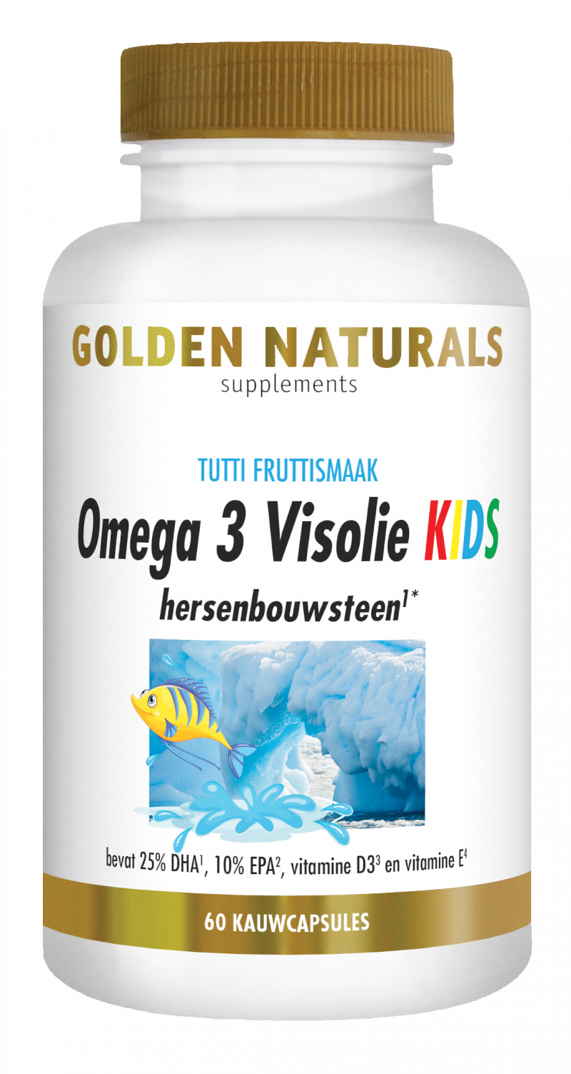 Regeneratief Regeren moeilijk tevreden te krijgen Golden Naturals Omega 3 Visolie KIDS kopen? - GoldenNaturals.nl