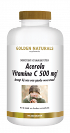 Acerola Vitamine C 500 mg 100 veganistische zuigtabletten