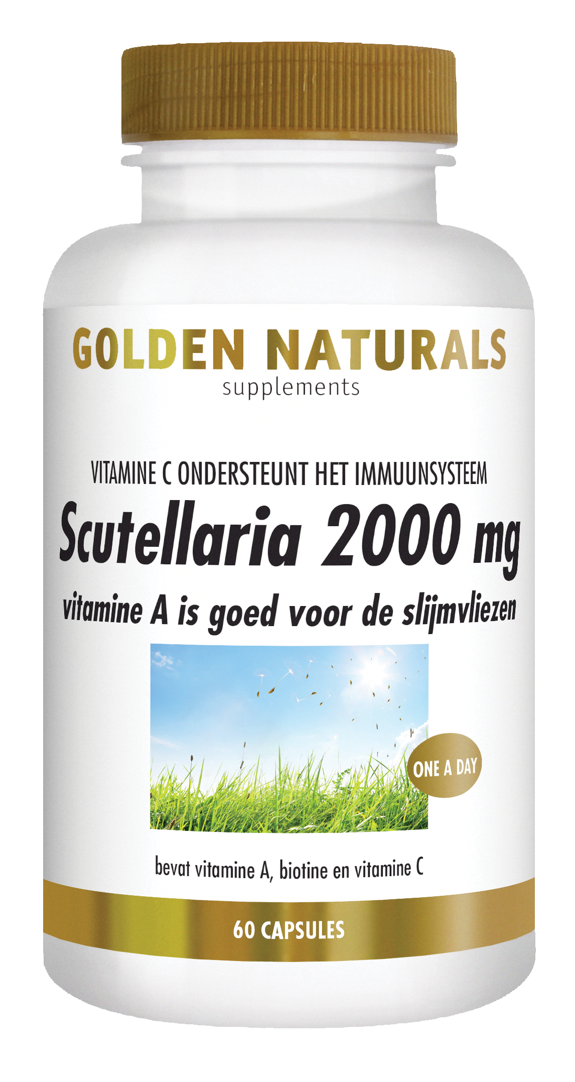 Golden Naturals Scutellaria 2000 mg (60 veganistische capsules)