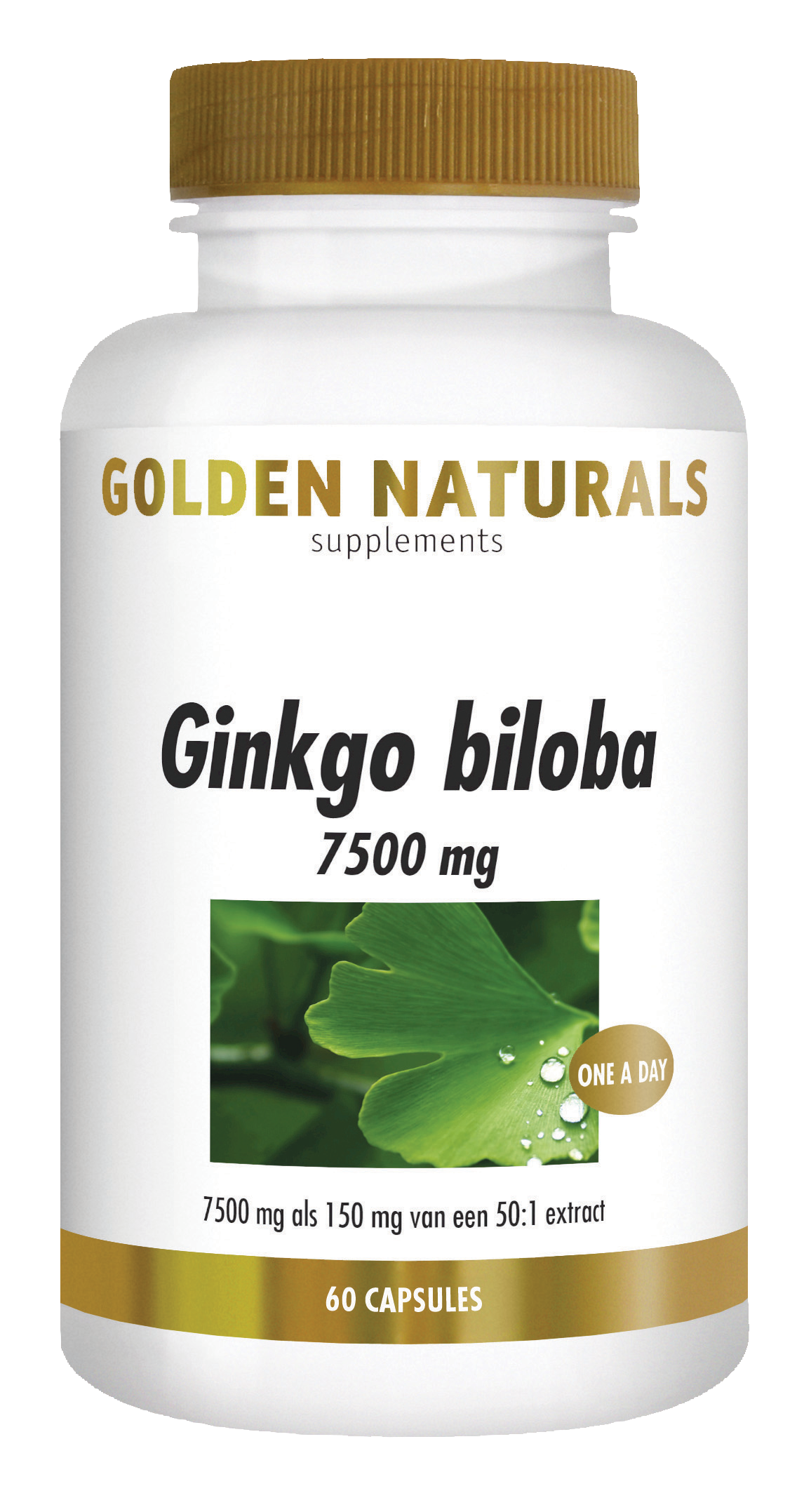 Golden Naturals Ginkgo Biloba 7500 mg (60 veganistische capsules)