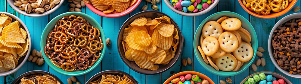 Verschillende snacks voor snackbehoefte